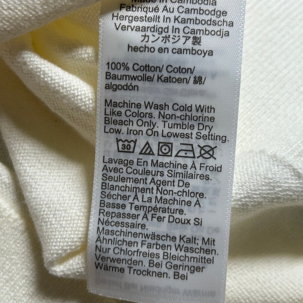 J.Crew Factory Women's Short Sleeve Cotton Crewneck Sweater Ivory S Small New - Picture 9 of 9